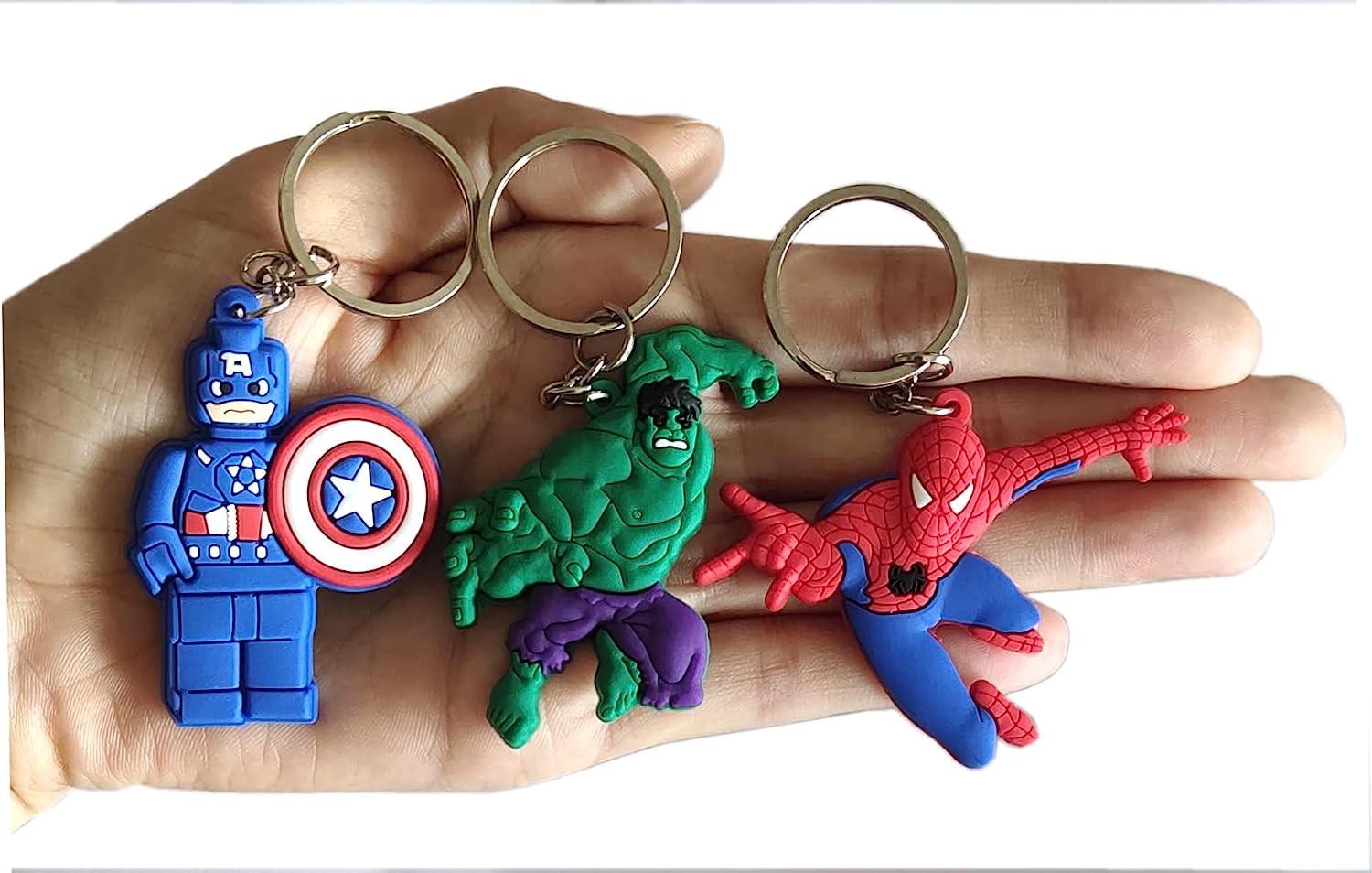 Cartoon Keychains Key Goodie Bag Stuffer Christmas Gift Holiday Charms Kids Birthday Party Favors School Carnival