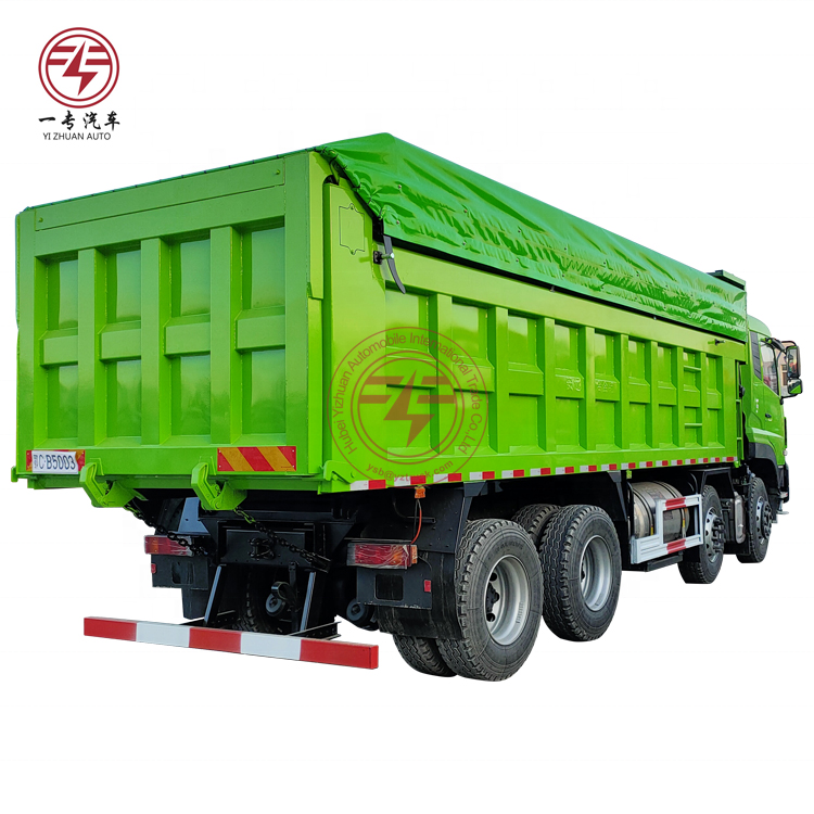 U Shaped Upper Cover And Elevated Cargo Box 12 Wheel Tipper Truck For Mining Dumping