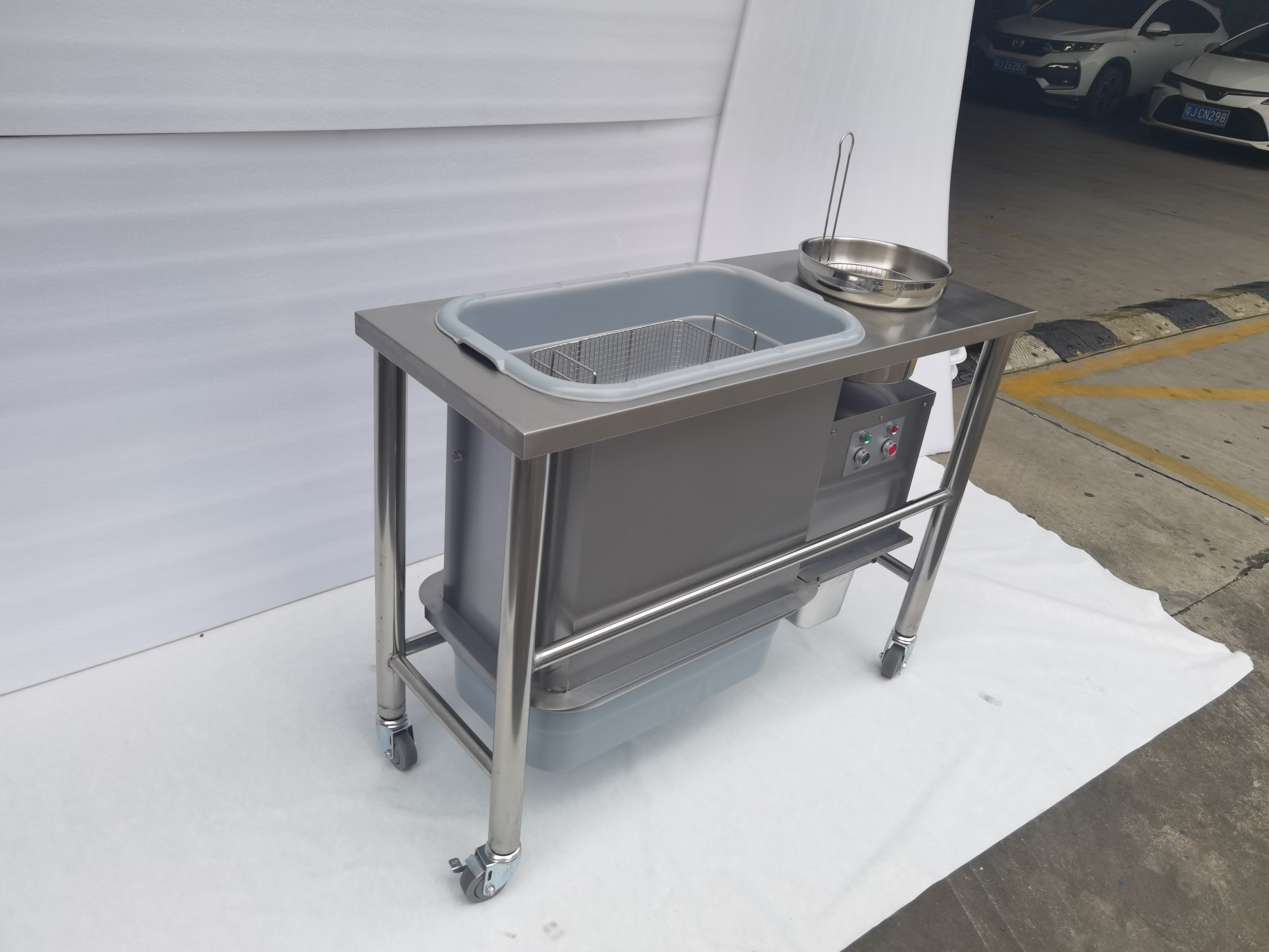Breading Table 304SUS Automatic Commercial Electric Chicken Breader Table
