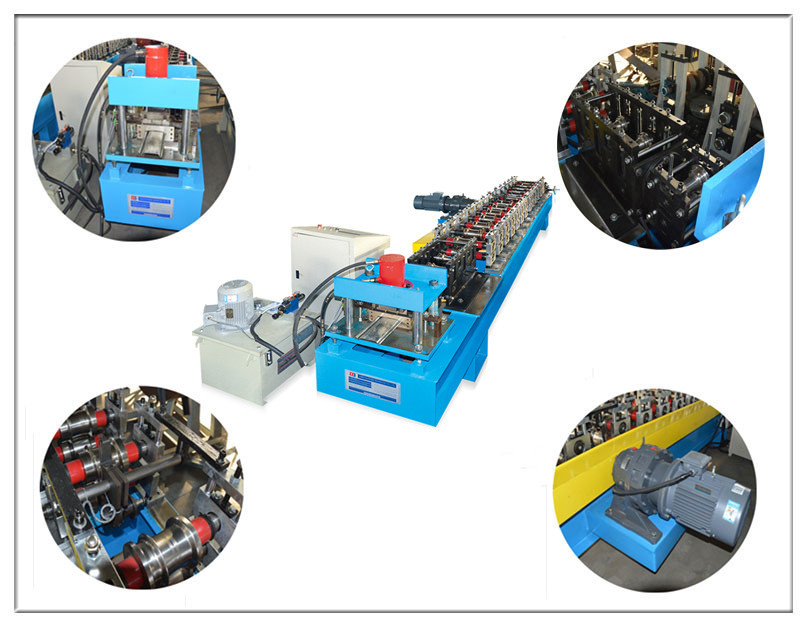 Hydraulic Cutting Rolling Shutter Slats Roll Forming Machine With 0-15m / Min Forming Speed