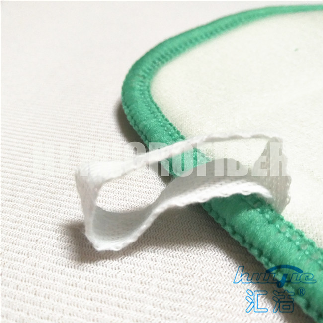 Green Color Microfiber Mop Refill Pads Coral Fleece With Hard Silk Floor Wet Mop Heads