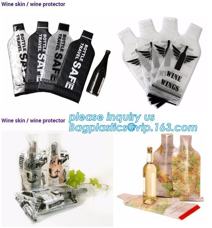 Bottle Protector Bubble Travel Bag,Travel Trip Bag With Bubble Inside And Double Zip lockks,Sleeve Travel Bag - Inner Skin
