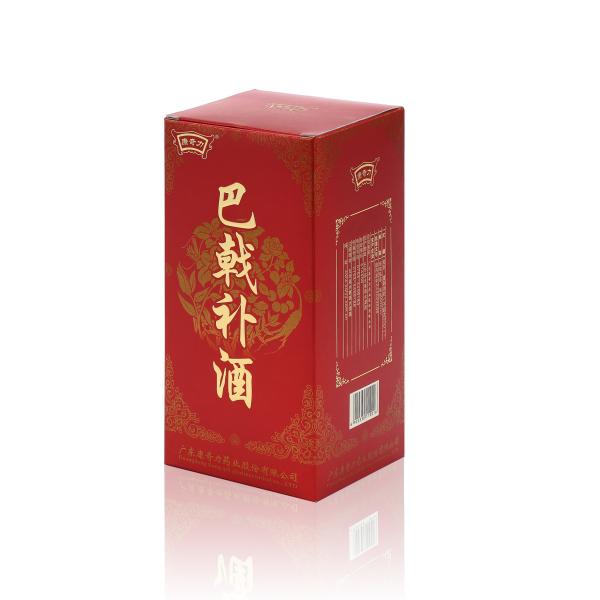 Gold Hot Stamping logo Printing Red Color Rectangle Shape Paperboard Tube for