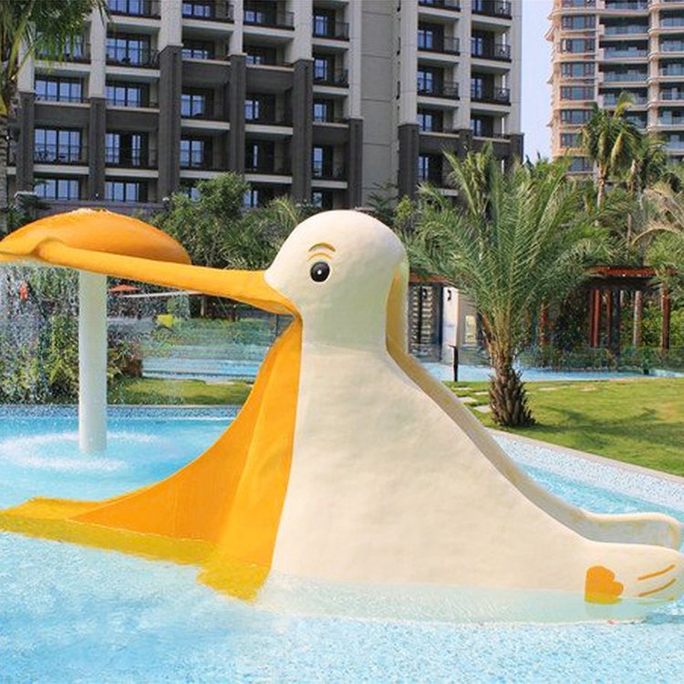 Water Park Swimming Pool Fiberglass Little Rabbit Slide for Children