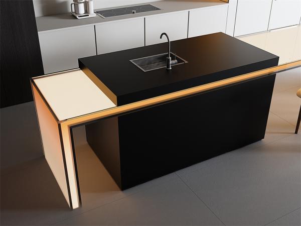 Black Matte Glazed Porcelain Sintered Stone Slab For Interior Home Decor