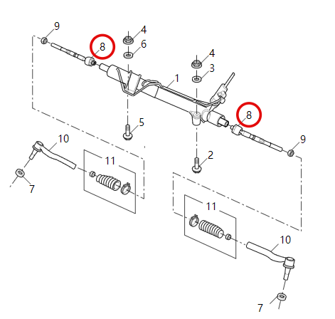 Front Rack End Inner Tie Rod for V80 Maxus A80/EV80/RV80B Car Steering Parts C00013512