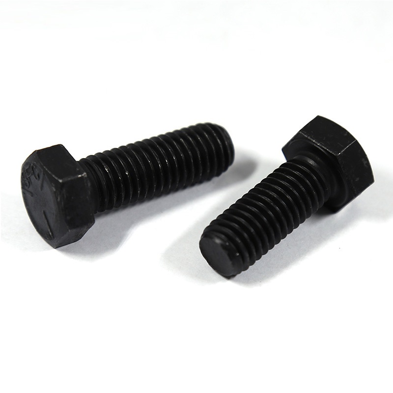 High Strength DIN933 Carbon Steel Hexagon Bolt with Oxidation Blackened Outer Hex Head