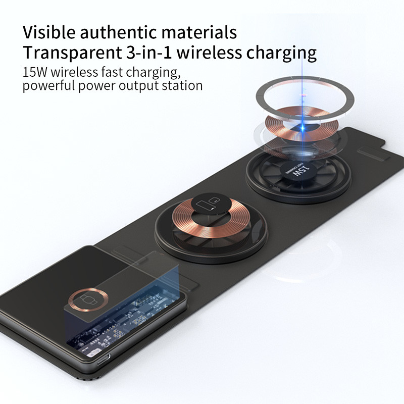 Most Selling Product Multifunction Chargers 3 In 1 Folding Magnetic Wireless Charger For Iphone 14