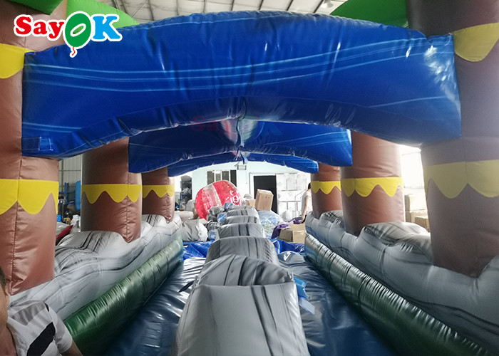 Giant Bouncy Slide OEM Funny Blow Up Palm Tree Water Slide Inflatable Jumpers Inflatable Bounce House With Slide