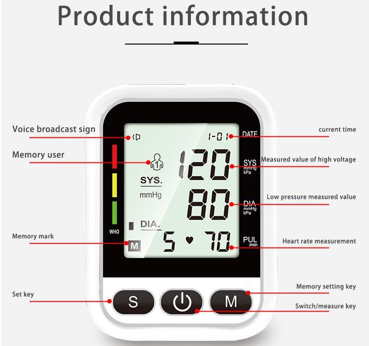 CE ISO13485 Digital Blood Pressure Machine 35cm Wrist Circle BP Cuff Monitor