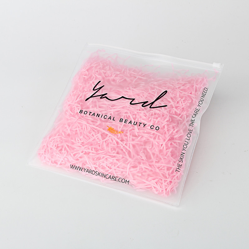 Biodegradable Custom Brand Logo Frosted Zipper Pvc Clear Travel Bags Makeup Cosmetic Bikini Slider Packaging Bag