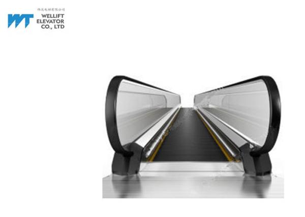 Energy Saving Moving Walk Escalator 10° Inclination Aluminum / Stainless Steel