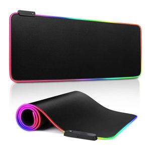  Gaming Style RGB Luminous Mouse Pad with XXL Size Customizable Design Rubber Base Manufactures