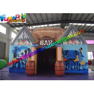 China Waterproof Inflatable Bar Tent , House Inflatable Event Tent With Barrel on sale