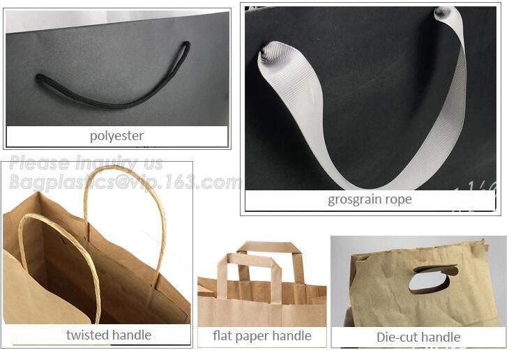 Customized Red Printed Kraft Paper Shopping Bag with Ribbon Handles and Bowknot,Kraft Paper Shopping Bag with Kinds off