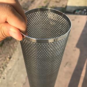 China Perforated Mesh Screen Filter Tube Cartridge / Cylindrical Metal Mesh Filter Screen on sale