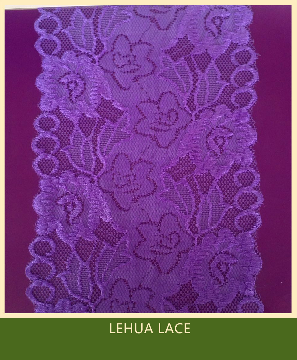 Hot Selling and nice quality Nylon Spandex Stretchy Brazil Lace from China