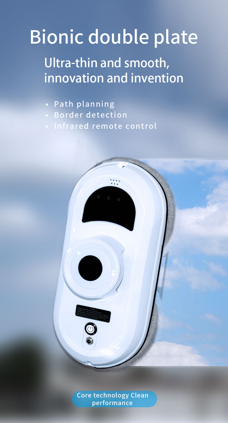 Huidi's Unique Design Electric Magnetic Cleaner High Power 80W Smart Vacuum for Windows