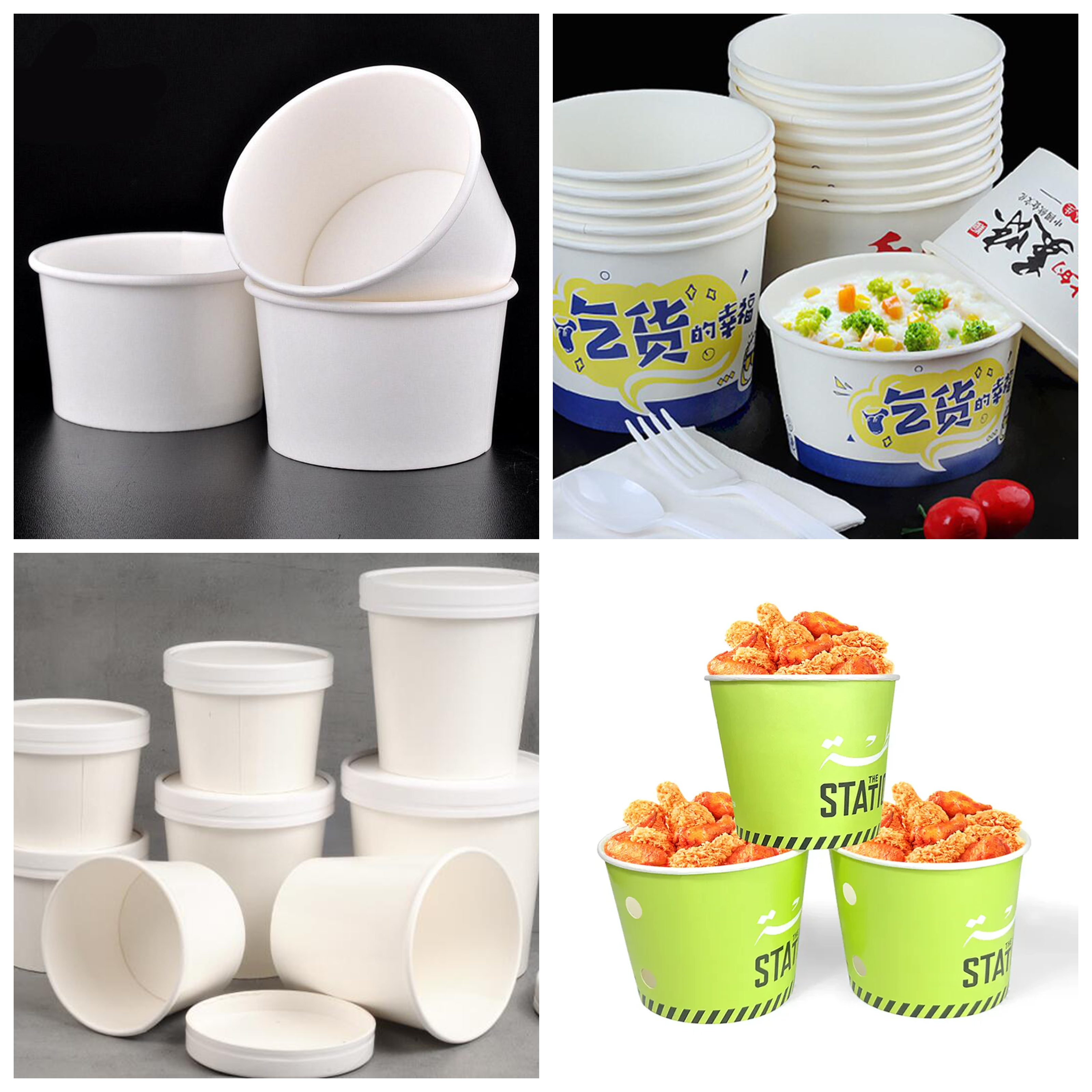 Liquid - resistant White Bowl Paper with Polyethylene Coating 1 side