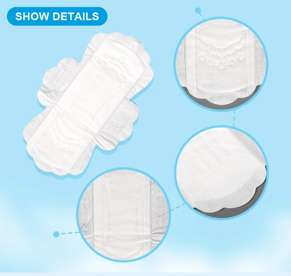SAP Negative Ion Sanitary Napkin Diaper Winged Cotton Surface For Women Use