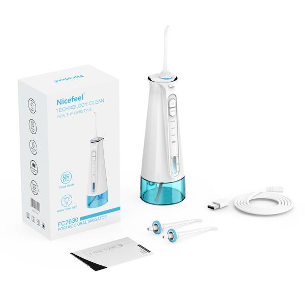 IPX7 Waterproof Oral Irrigator Nicefeel Cordless Water Flosser Oem Logo Big