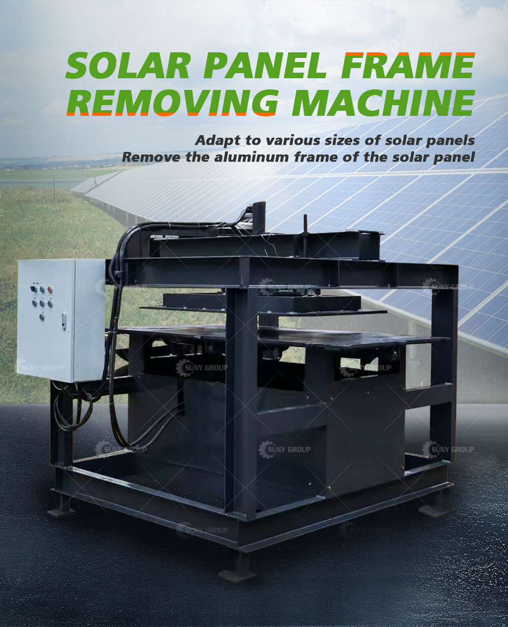 Motor-driven Solar Panel Frame Removing Recycling Machine for Efficiency and Recycling