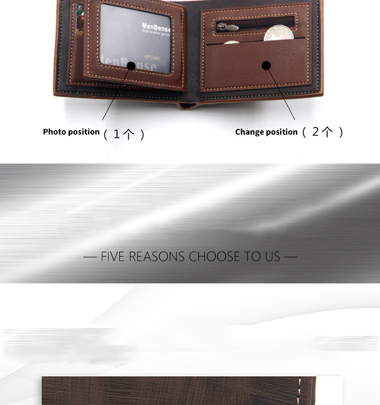 Availiable Sample Portable Card Wallet Oil Wax Cowhide Leather Money Bag for Men