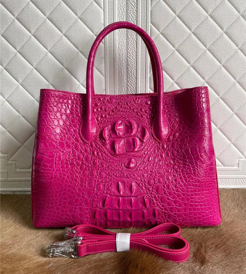 Exotic Crocodile Skin Women Totes Purse Authentic Alligator Leather Lady Large Shoulder Bag Female Working Handbag