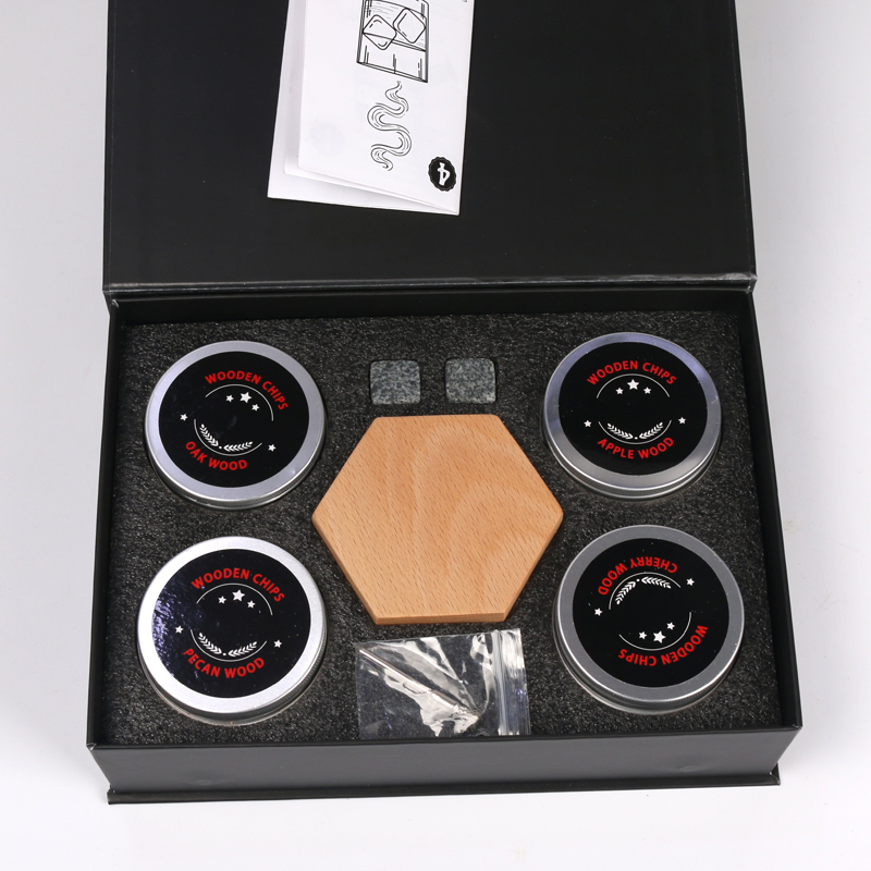 Cocktail Smoker Kit with Torch Old Fashioned Whiskey Kit with Cocktail Smoker and 4 Drink Smoker Flavors Making a Great Gift
