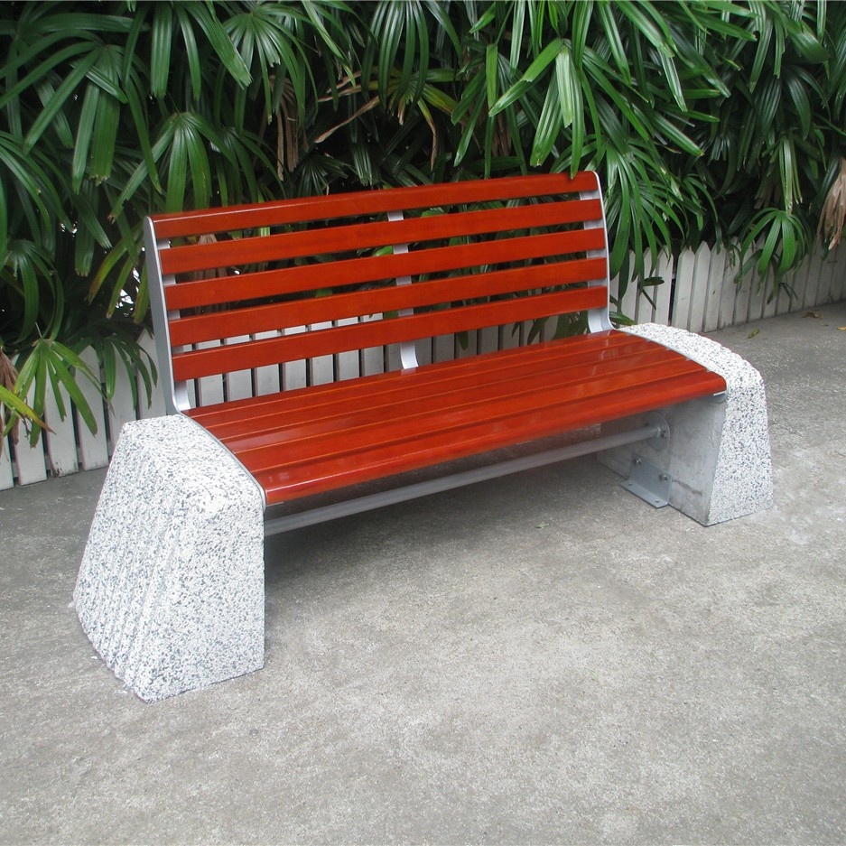 Free Standing Recycled Plastic Benches Outdoor For Public Park
