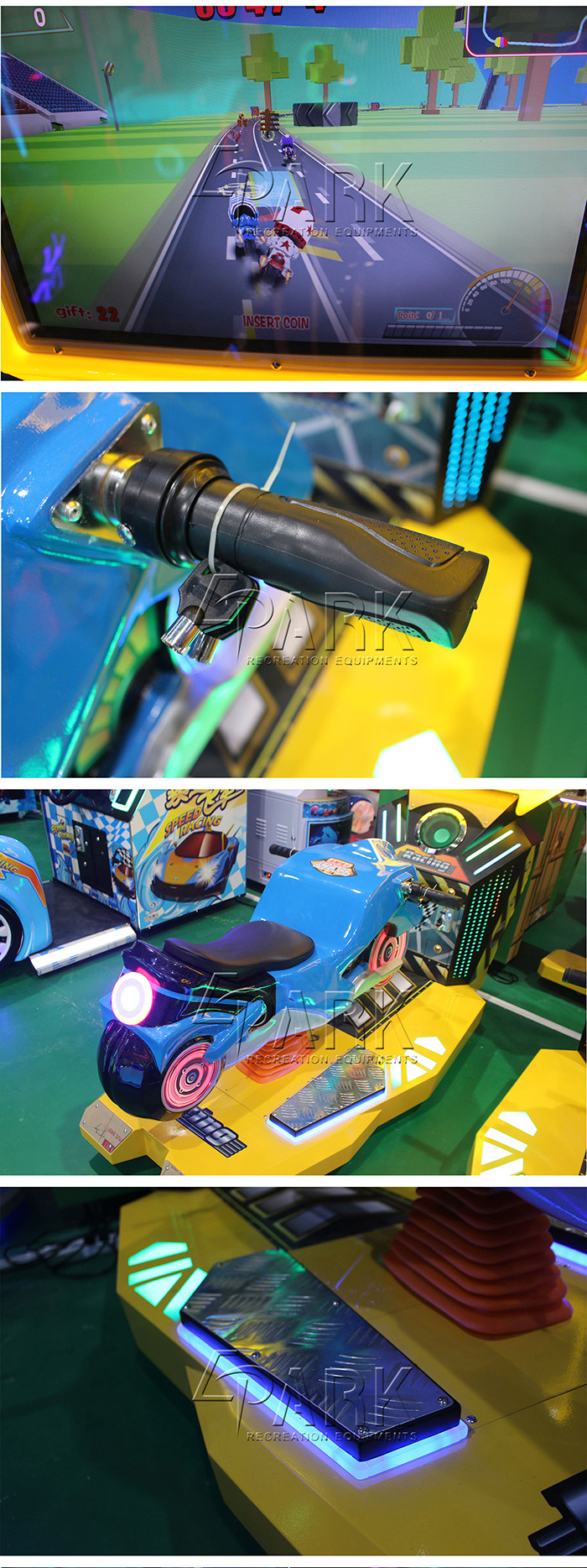 1 Player Racing Game Machine , Kids Toy On Ride Electric Car Driving Arcade Cabinet
