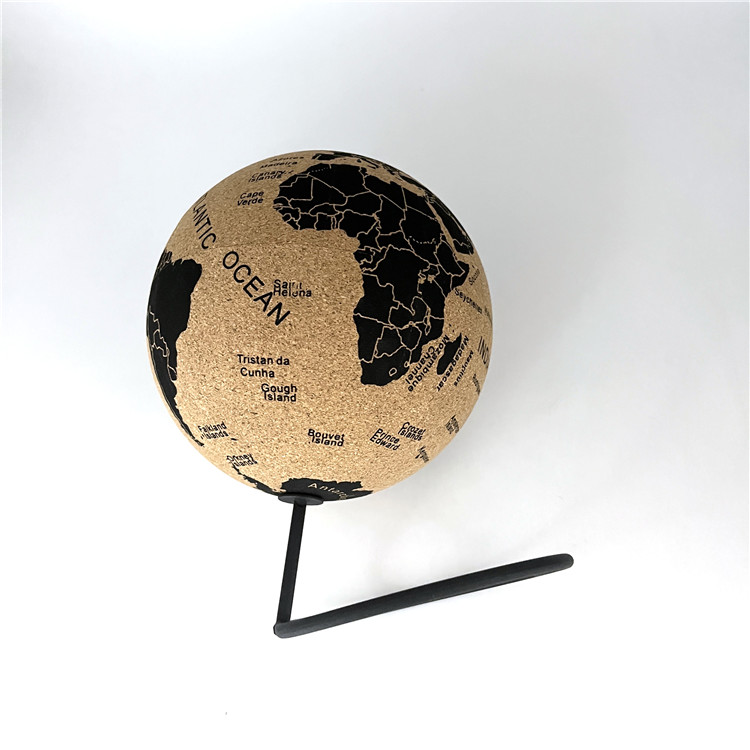 Factory Supply Cork Tellurion Globe Customize Cork Decoration Ornament Creative Wooden Crafts