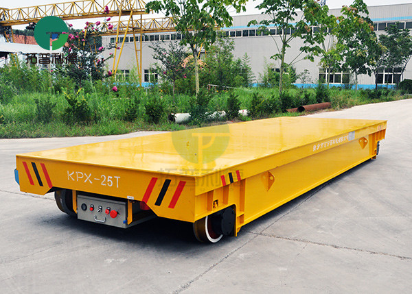 20T Industrial Bay To Bay Battery Driven Mold Transport Cart On Curved Rails