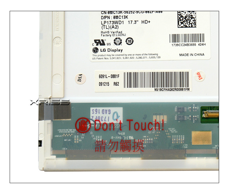 LCD LED 17.3 Inch Laptop Screen LP173WD1-TLA2 1600x900 HD+ LVDS 40pins PCBA Bent
