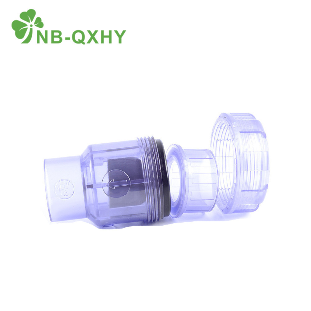 PVC Transparent/Clear Non Return Industry Pipe Fittings Check Valve