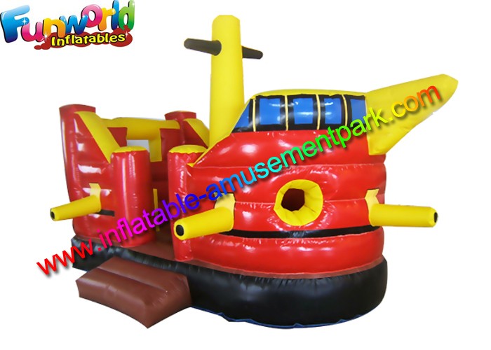 Pirate Boat Commercial Bouncy Castles , Children Inflatable Bounce House