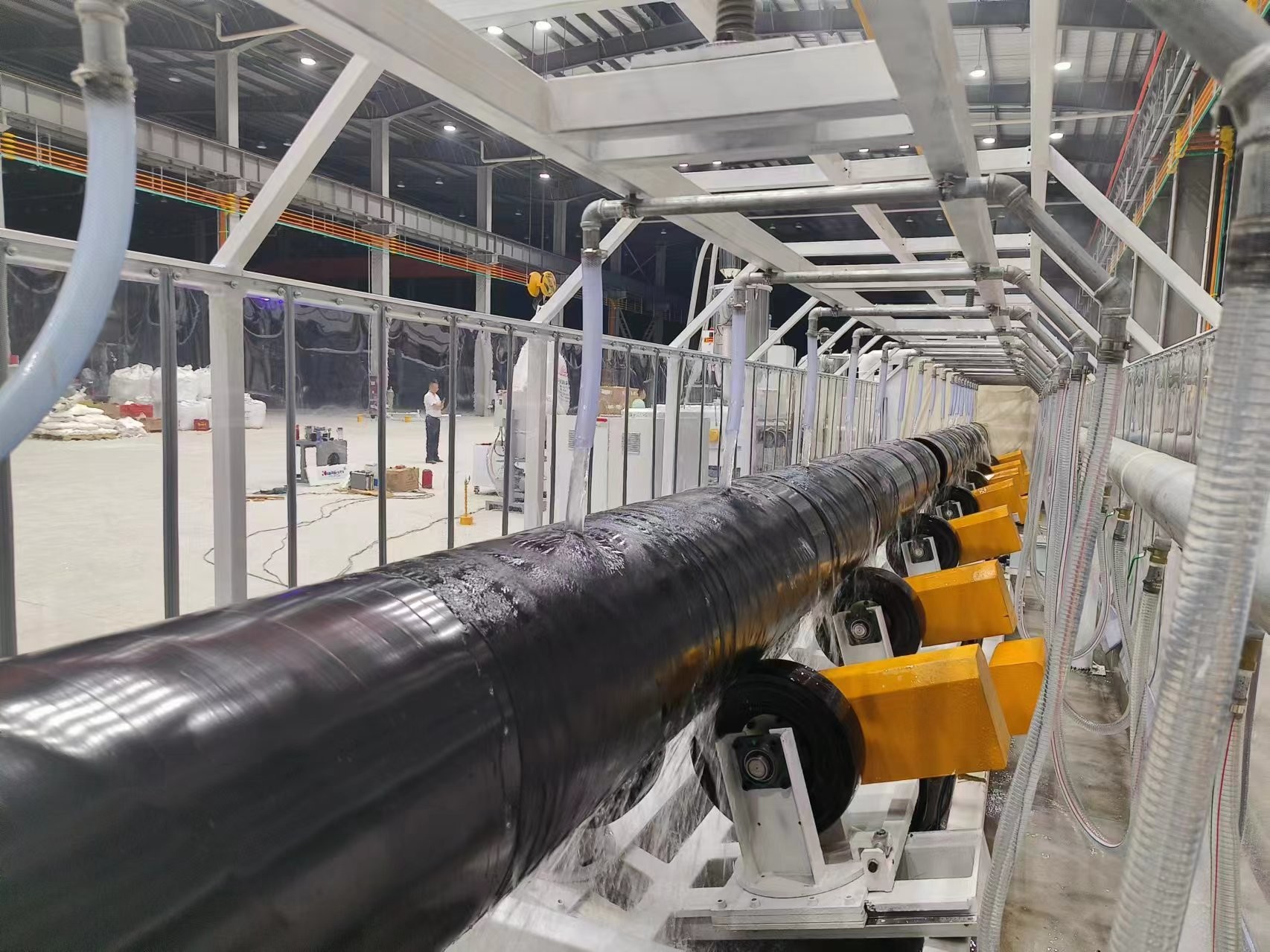 Gas Pipeline Corrosion Coating Machine line Of Production For PE Pipe Coating Tapes