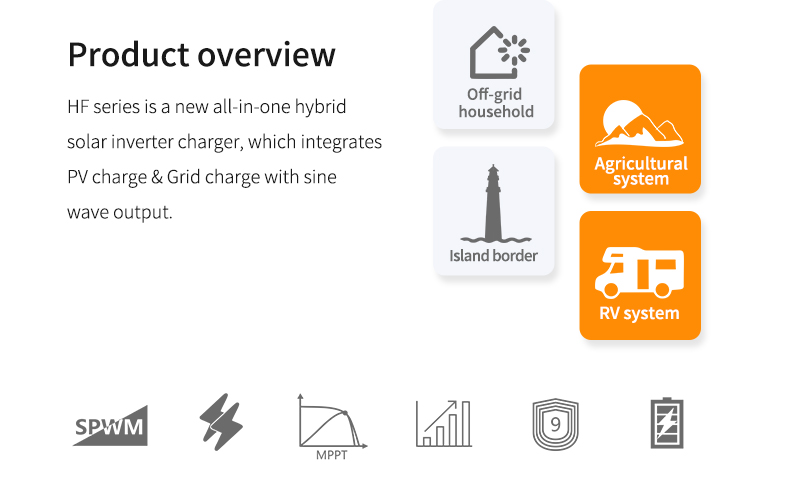 All In One MPPT Deye Hybrid Solar Inverter 2KW 3KW 6KW 8KW