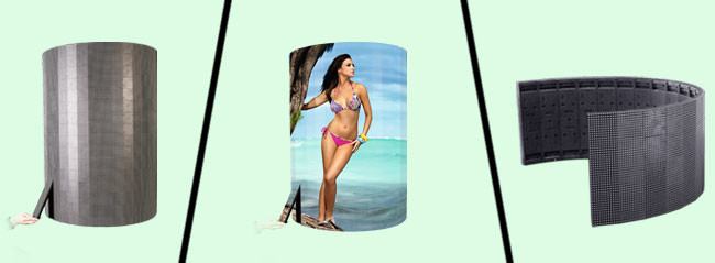 P3.9 180 smd curved led display screen Full Color HD For Shopping Mall