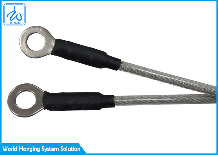 1x7 Stainless Steel Wire Rope Keyring Nylon Coated Cable Keychains