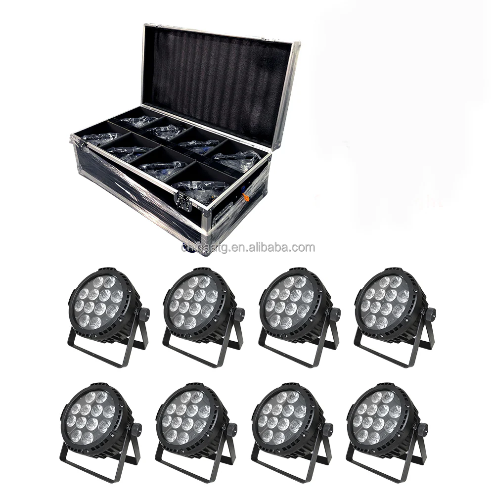 12x18w RGBWEV UA 6in1 Led Par Can Light IP66 DMX512 For Outdoor