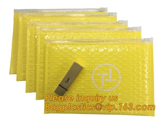 air mail metallic holographi rose gold bubble padded mailer / Zip lockkk bubble bag/ slider bubble bag,Holographic Factory