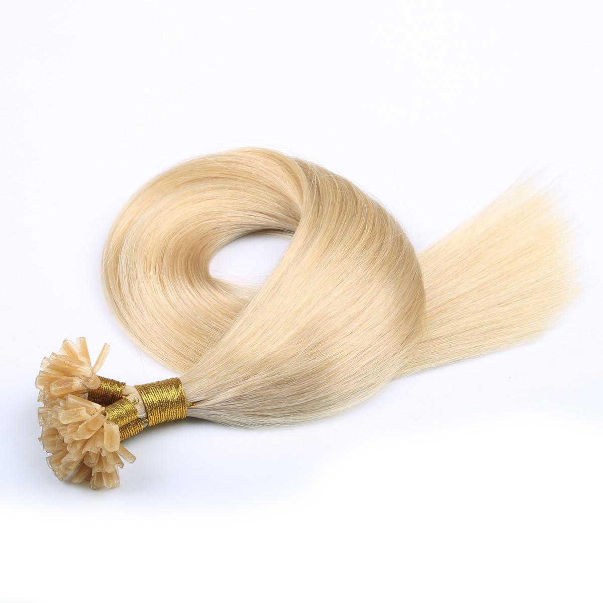 2016 New Arrival Last Double Drawn Full Cuticle U Tip Prebonded Hair Blond Hair Extension