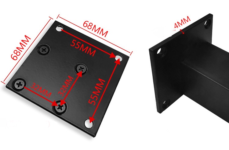 Adjustable Square Aluminum Profile Furniture Feet for Modern Sofa Support 25kg-100kg
