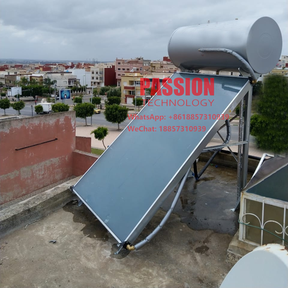 White Tank Flat Plate Solar Water Heater 250L Pressure Flat Panel Solar Collector