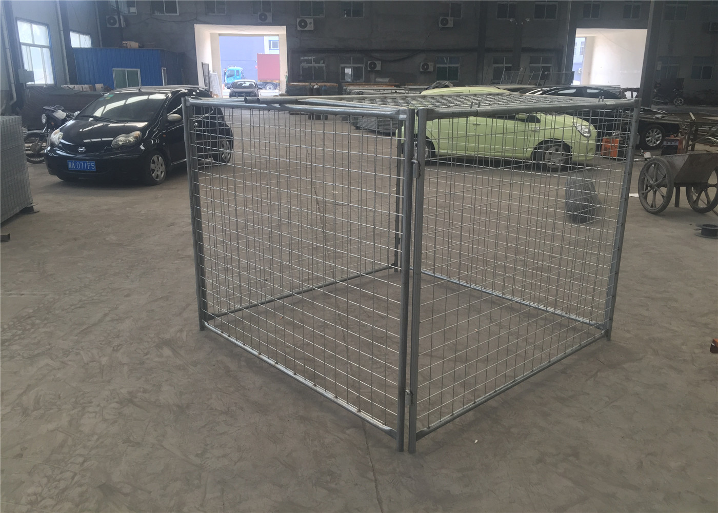 Construction Building Rubbish Cage Brisbane Cage With 2 Gates / Lids