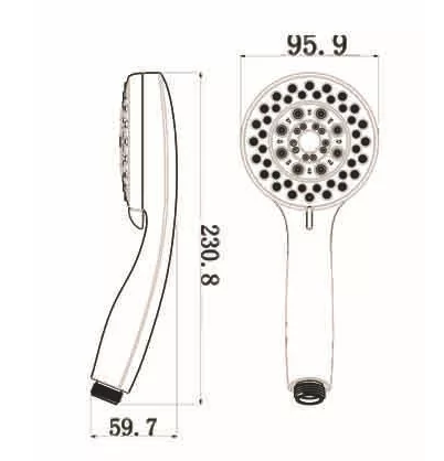 Contemporary Style High Pressure Thermostatic Faucets With Filter And Hand Shower Head