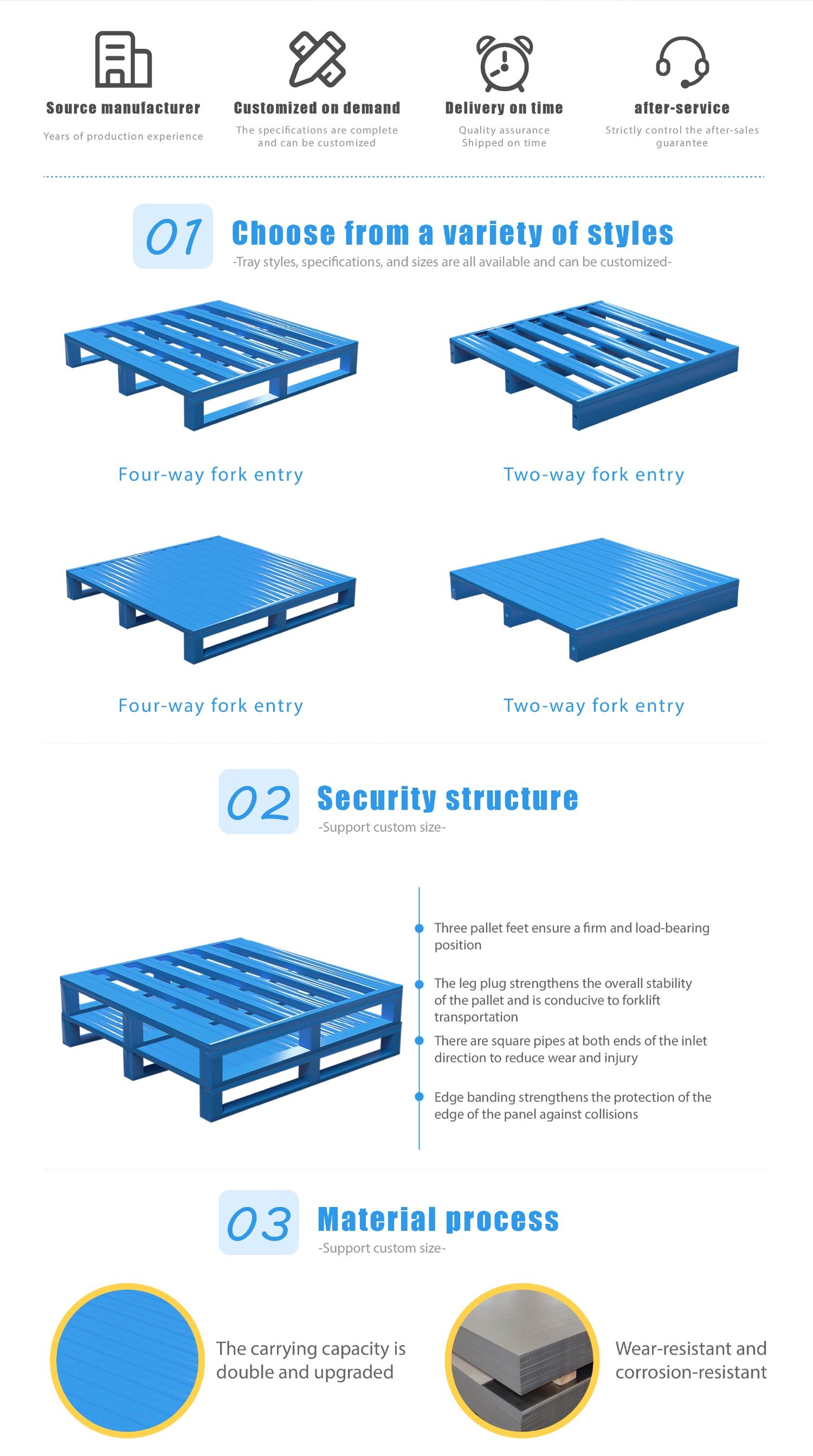 Galvanized Warehouse Storage Steel Pallet Metal Storage Pallet For Heavy Duty Rack