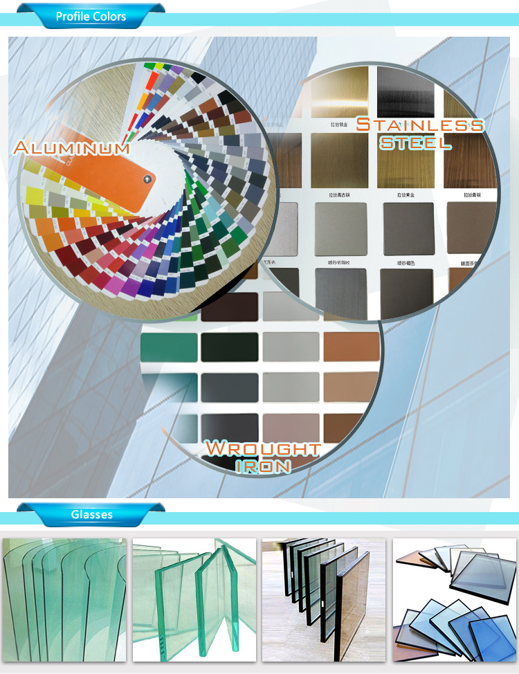 Customized High Quality Stair Tinted Double Tempered Glass Balustrade Handrails