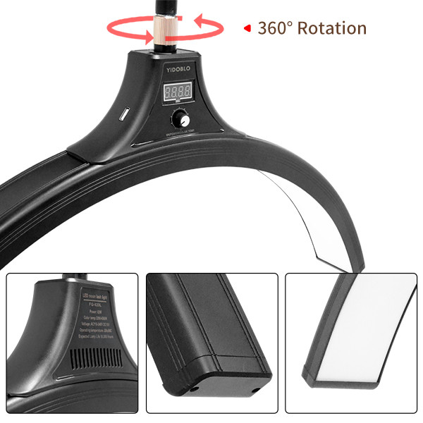RF light 60W New LED Half moon light Ring Floor Lamp Lash Light For Tattoo Beauty Salon Eyelash Lashes